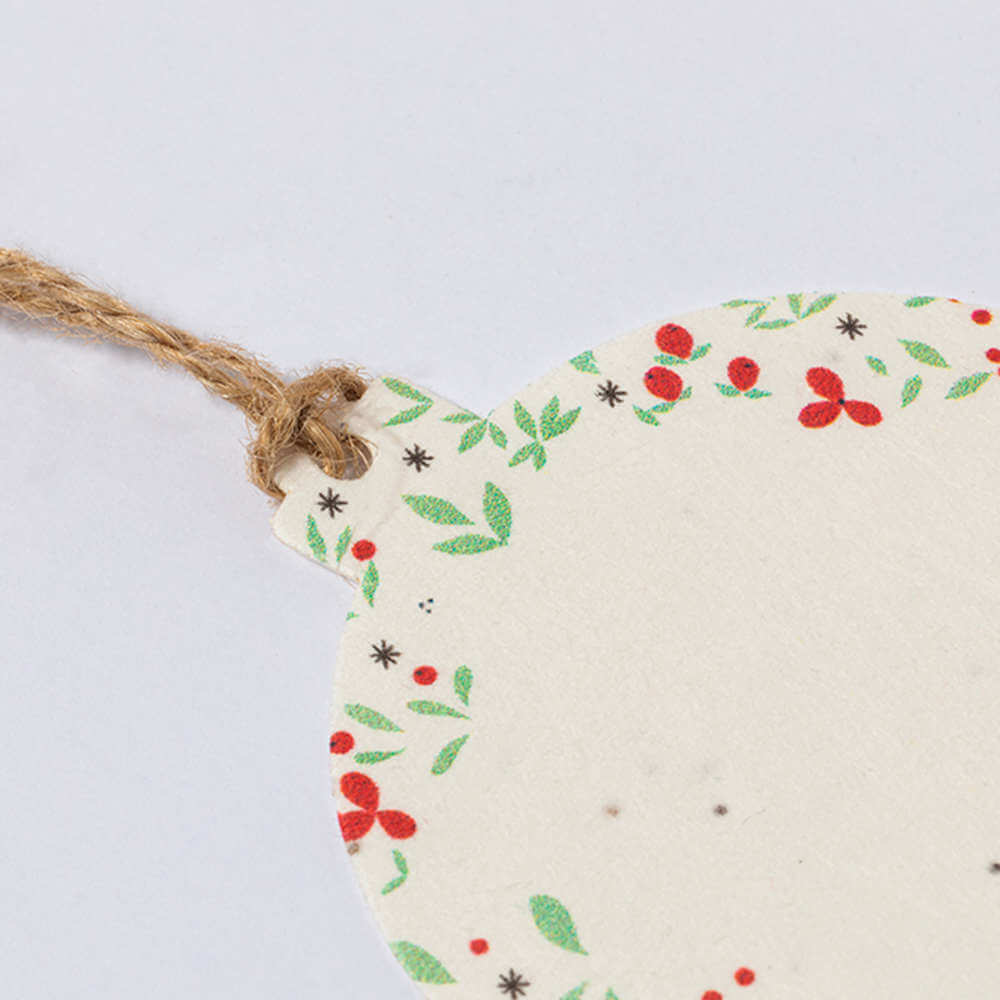 Adornos navideños de papel semilla
