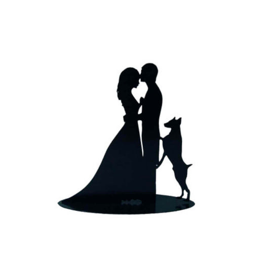 Figuras pastel boda con perro